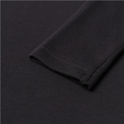 Термолонгслив для девочки, чёрный, рост 104-110 см