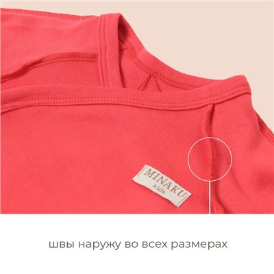 Боди детское MINAKU, рост 80-86 см, красное