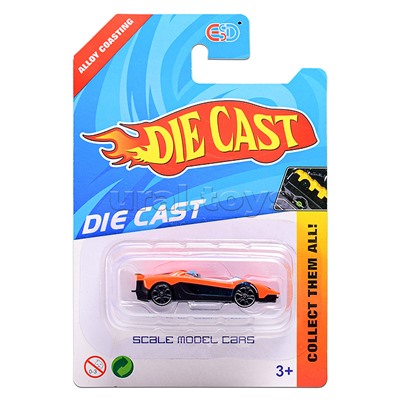 Машина металлическая "Гонщик" на листе