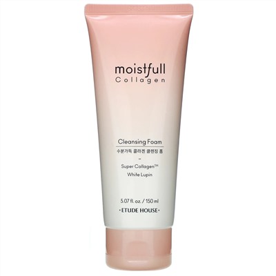 Etude House, Moistfull Collagen, Cleansing Foam, White Lupin, 5.07 fl oz (150 ml)
