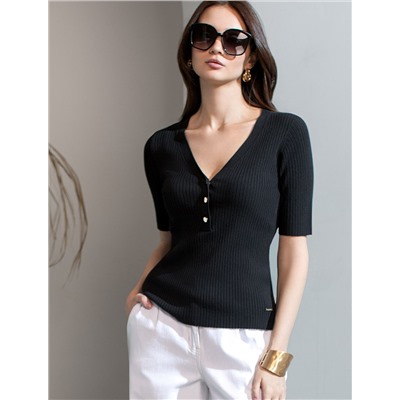 Джемпер тонкой вязки из вискозы с нейлоном