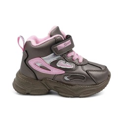 Кроссовки высокие демисезонные В8666-15 бронзовые