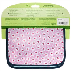 Green Sprouts, Reusable Insulated Sandwich Bags, 6+ Month, Aqua Swan, 2 Pack