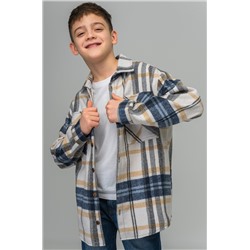 Детская теплая фланелевая рубашка в клетку Happyfox