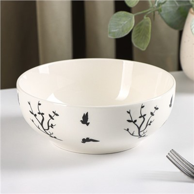 Салатник Доляна «Весенний вечер», 600 мл, d=15.5 см, белый