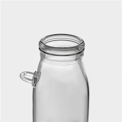 Ёмкость для мёда и варенья Доляна «Парфе», 250 мл, 7×14 см, с деревянной ложкой, стекло, прозрачная, МИКС вида