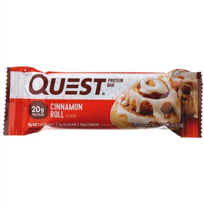 Quest Nutrition, Питательный батончик, со вкусом корицы, 12 шт., 60 г (2,12 унции) каждый