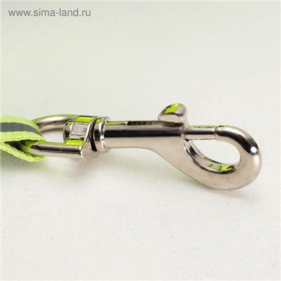 Рулетка «Пижон» светоотражающая, 5 м, до 25 кг, трос, прорезиненная ручка, зелёная