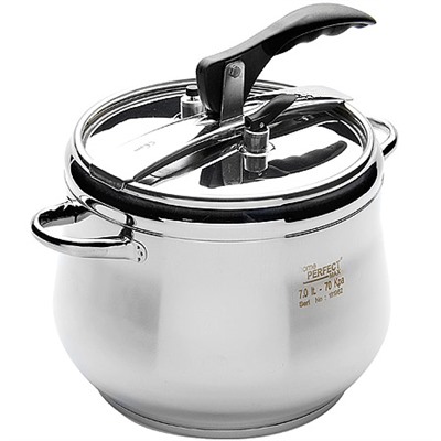800-07 Скороварка 7л.+ стек. крышка нержавейка HOME PERFECT(х4)