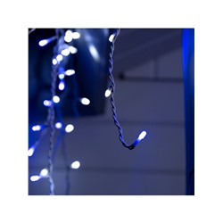 Гирлянда «Бахрома» 3×0.6 м, IP44, УМС, белая нить, 160 LED, свечение бело-синее, мигание, 220 В