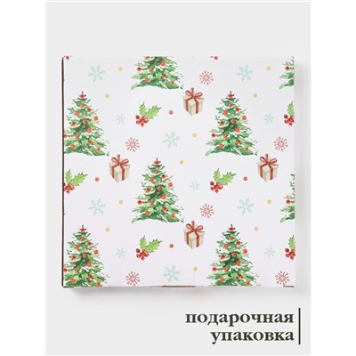 Тарелка новогодняя Доляна «Дед Мороз», d=22.5 см, керамика, белая