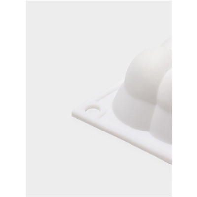 Форма для выпечки и муссовых десертов KONFINETTA «Облако», силикон, 30×18.8×3.5 см, 6 ячеек (7.4×7.4 см), белая