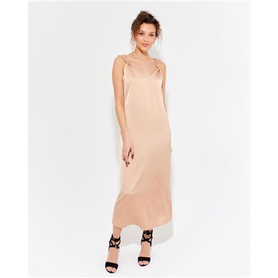 Платье миди женское MINAKU: Silk Pleasure, цвет кофе, размер 50