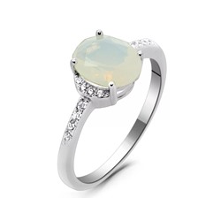 Кольцо из серебра лунный камень, МЦВ688