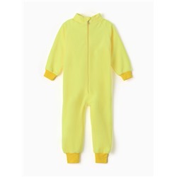 Комбинезон детский флисовый, жёлтый неон, рост 86-92 см