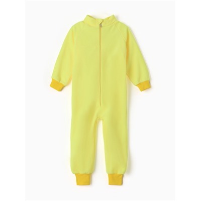 Комбинезон детский флисовый, жёлтый неон, рост 86-92 см