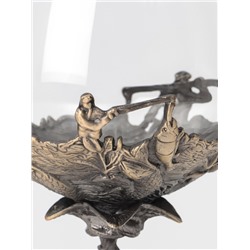 Бокал для коньяка 550 мл «Рыбалка», подарочный, стекло, цвет бронза