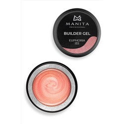 Manita Professional Гель моделирующий для ногтей с хлопьями юки / Builder Gel Euphoria №03, 15 мл KRISTALLER, 1221110