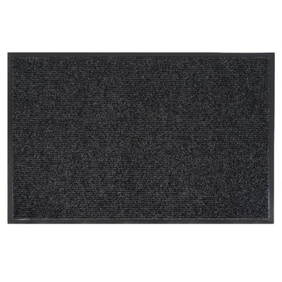 УЦЕНКА Коврик влаговпитывающий ребристый 60х90 см "КОМФОРТ" цвет черный