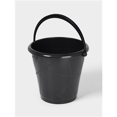 Ведро хозяйственное СибПолимер, 7 л, пластик, чёрное