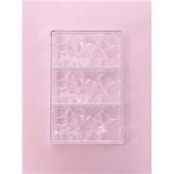 Форма для шоколада KONFINETTA «Сплит», пластик, 27.5×17.5×2.5 см, 3 ячейки 15.3×7.5×0.8 см, прозрачная
