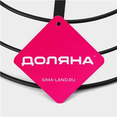 Фруктовница Доляна, 22×22×9.5 см, чёрная