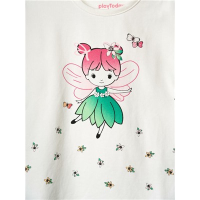 Джемпер детский трикотажный для девочек (футболка), 2 шт в комплекте