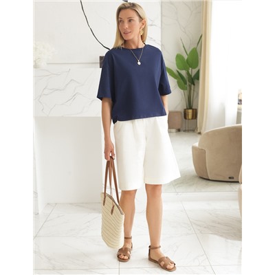 Укороченная футболка силуэта овер-сайз