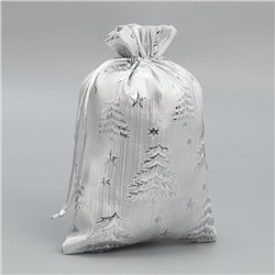 Мешочек подарочный парча «Новогодний лес», 16×24 см