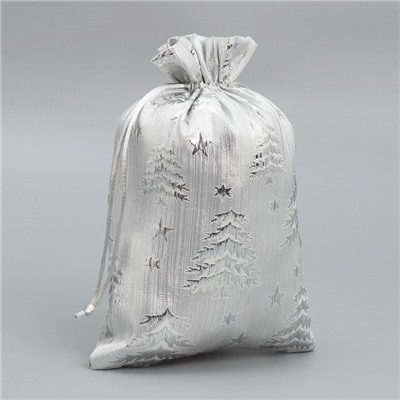 Мешочек подарочный парча «Новогодний лес», 16×24 см