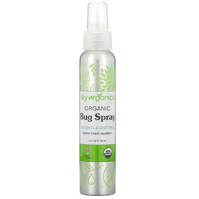 Sky Organics, Organic Bug Spray, 4 fl oz (118 ml)