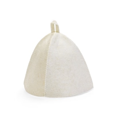 Шапка для бани и сауны, с принтом «С Новым Годом», полиэфир 70%, шерсть 30%, серая, «Банная забава»