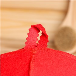 Шапка для бани и сауны «Классическая», полиэфир, красная, «Добропаровъ»