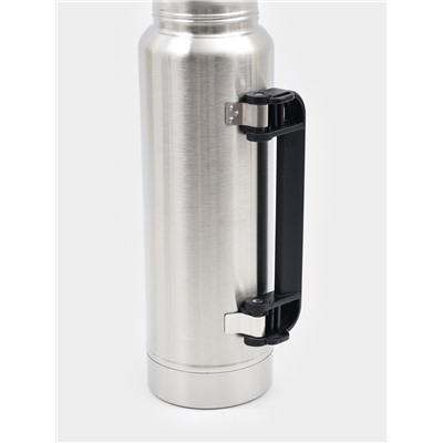 Термос, 1.2 л, Движение, "Мастер К.", с кружкой, сохраняет тепло 18 ч, 36 х 11 см, хром