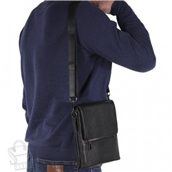 Сумка мужская кожаная 004-3QH black Heanbag