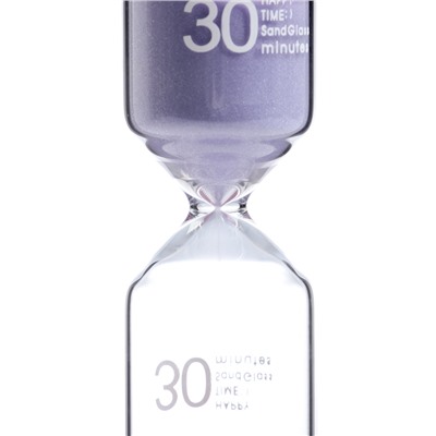 Часы песочные Happy time, на 30 минут, 4.4×12.6 см, сиреневые