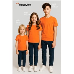 Детская однотонная футболка Happyfox