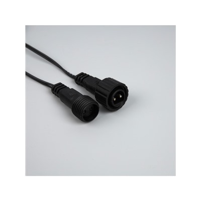 Гирлянда «Бахрома» 3×0.6 м, IP44, УМС, тёмная нить, 100 LED, свечение тёплое белое, мерцание, 24 В