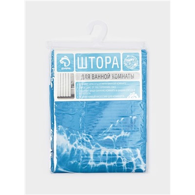 Штора для ванны Доляна «Морская», 180×180 см, EVA
