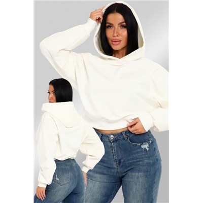 33523 Толстовка с капюшоном (Молочный)