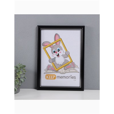 Фоторамка для фото 21×30 см Keep memories «Пиксель», пластик, чёрный, (пластиковый экран)