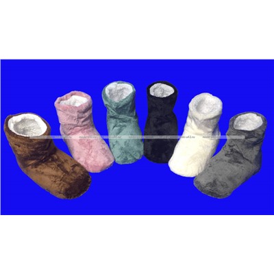 6 ПАР - Носки-САПОЖКИ женские с мехом ОДНОТОННЫЕ ВЫСОКИЕ