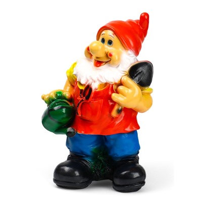 Садовая фигура из гипса «Гном с лейкой», 40×15×26 см