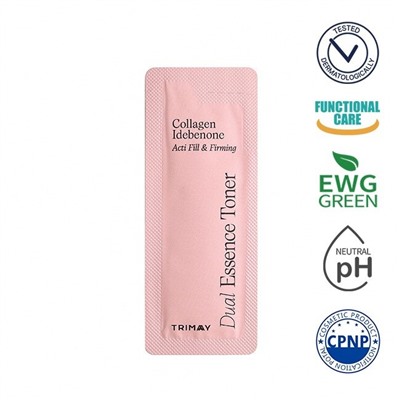 Trimay Пробник Тонер-эссенция для упругости кожи с коллагеном и идебеноном Collagen Idebenone Acti Fill & Firming Essence Toner