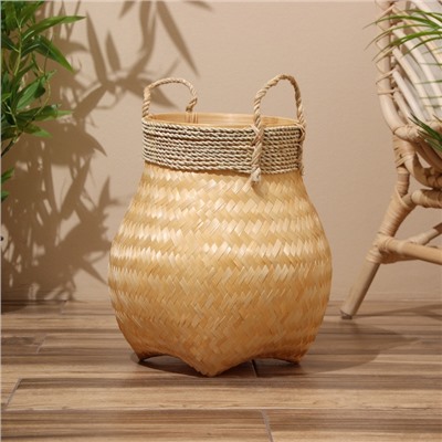 Корзина плетёная из бамбука, 30×30×40 см