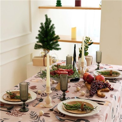 Скатерть новогодняя «Этель» «Новогодние украшения» 149×250 см, 100% хл, саржа 190 г/м²