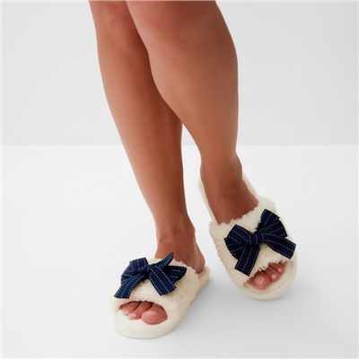 Тапочки женские с открытым носом LoveLife, размер 36-37, цвет синий бант