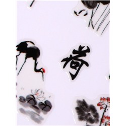 Наклейки для ногтей «Япония», красные, чёрные