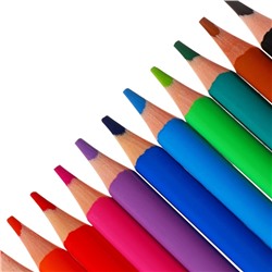 Карандаши 12 цветов ErichKrause Sport DNA, пластик, трехгранные, с европодвесом