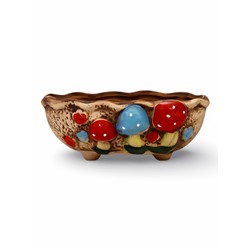 Декоративный горшок для цветов «Грибы», 15×11×6 см, керамический, Greengo
